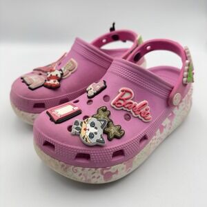 Crocs Barbie Cutie Crush Clog Taffy Pink Cutie Kids size J 2